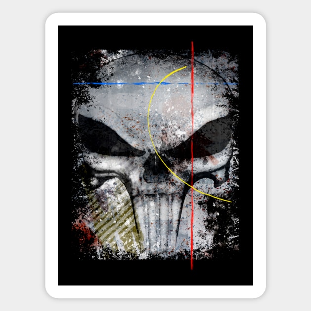 Abstract Skull Magnet by asaiphoto